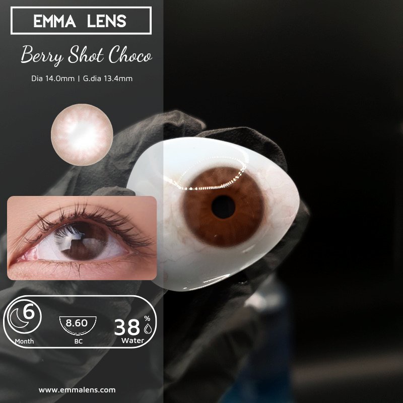 Kính áp tròng Berry Shot Choco | Lens Nâu choco | Emma Lens
