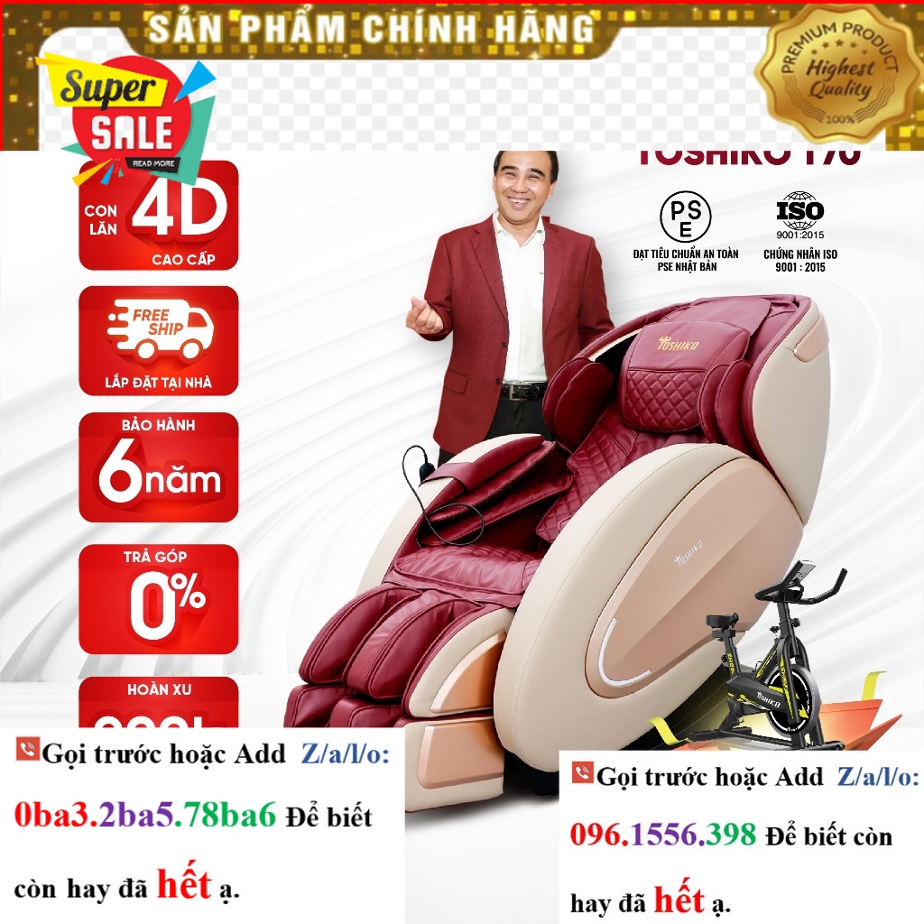 Hãng> Ghế Massage Đa Năng Toshiko T70 điều khiển giọng nói sở hữu con lăn 4D