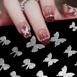 UR SUGAR Nhãn Dán Trang Trí Móng Tay Họa Tiết Bướm / Ngôi Sao / Trái Tim Lấp Lánh 3D