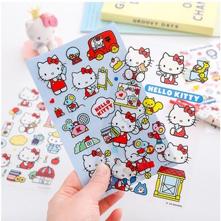 Limited Sanrio PET Sticker Kawaii Hello Kitty Kuromi Cinnamoroll Giai Điệu Tài Khoản Tay Chất Liệu Trang Trí DIY Dán Đồ Chơi Trẻ Em