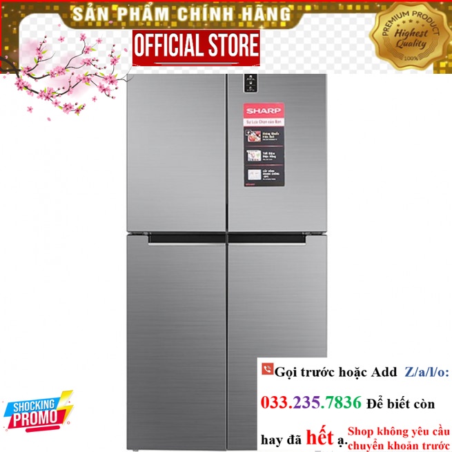 Tủ lạnh Sharp SJ-FX420V-SL Inverter 362 lít P&G