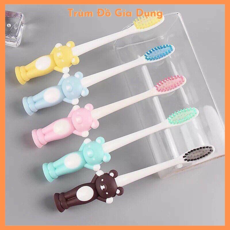 Sét 4 Bàn Chải Đánh Răng Cho Bé Hình Thỏ Gấu
