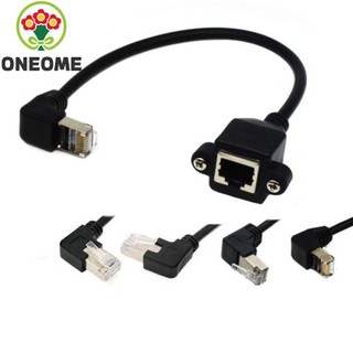 Cáp ONEOME RJ45 Nhiều Góc Trăm Megabytes 0.6m Nam Đến Nữ 8Pin Góc Phải 90 Độ Dây Mạng