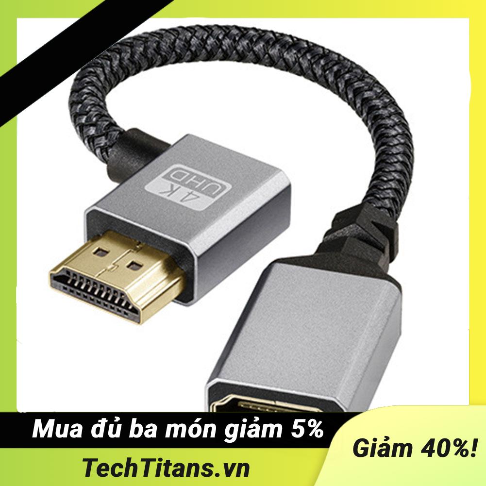 Dây Cáp Chuyển Đổi 15cm 18 gbps hdmi-compatible male Sang female video nylon braid