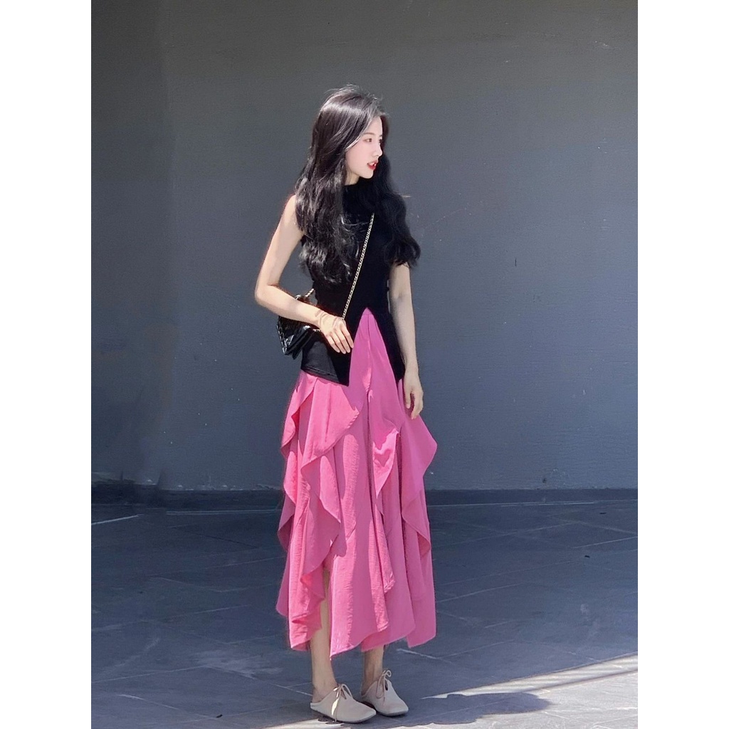 Plus set Áo Váy Không Tay Phong Cách Hàn Quốc Cho Nữ