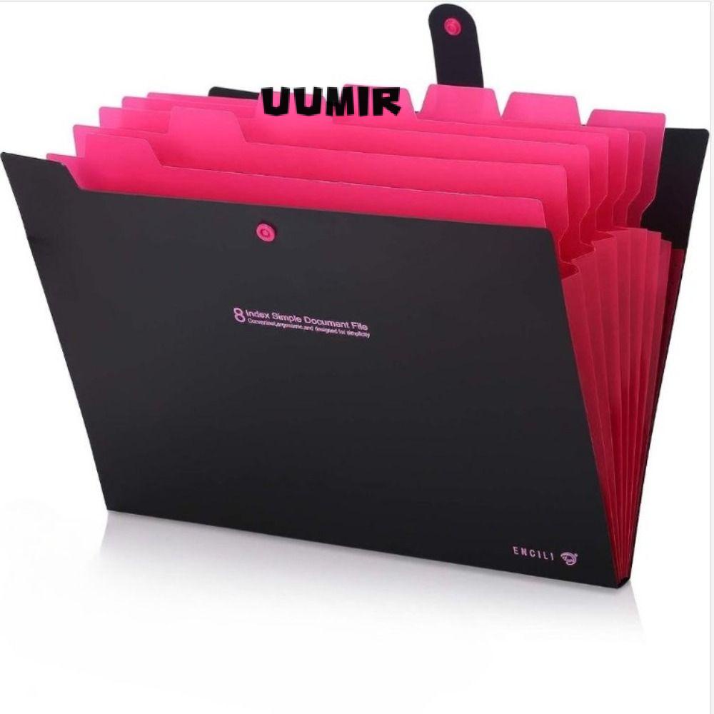 UUMIR Túi Đựng Tài Liệu Văn Phòng 8 Ngăn Màu Đen