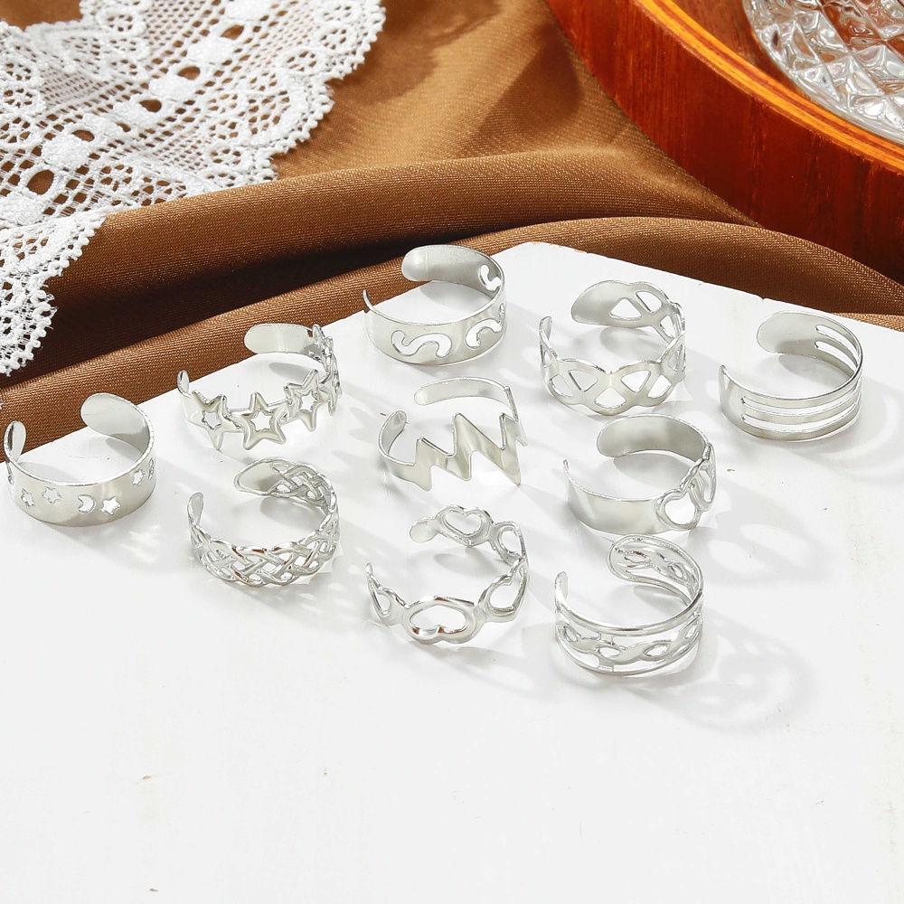 Bộ 10 Nhẫn Đeo Chân Hình Trái Tim Ngôi Sao Mặt Trăng Phong Cách Hàn Quốc Thời Trang Cho Nam Và Nữ Mẫu Mới 2023