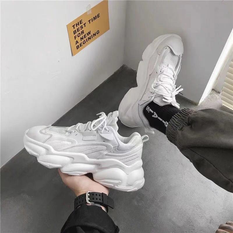 Shizhibao Giày Thể Thao Trắng Tăng Chiều Cao Đa Năng Hợp Thời Trang Và Giải Trí Ngoài Trời
