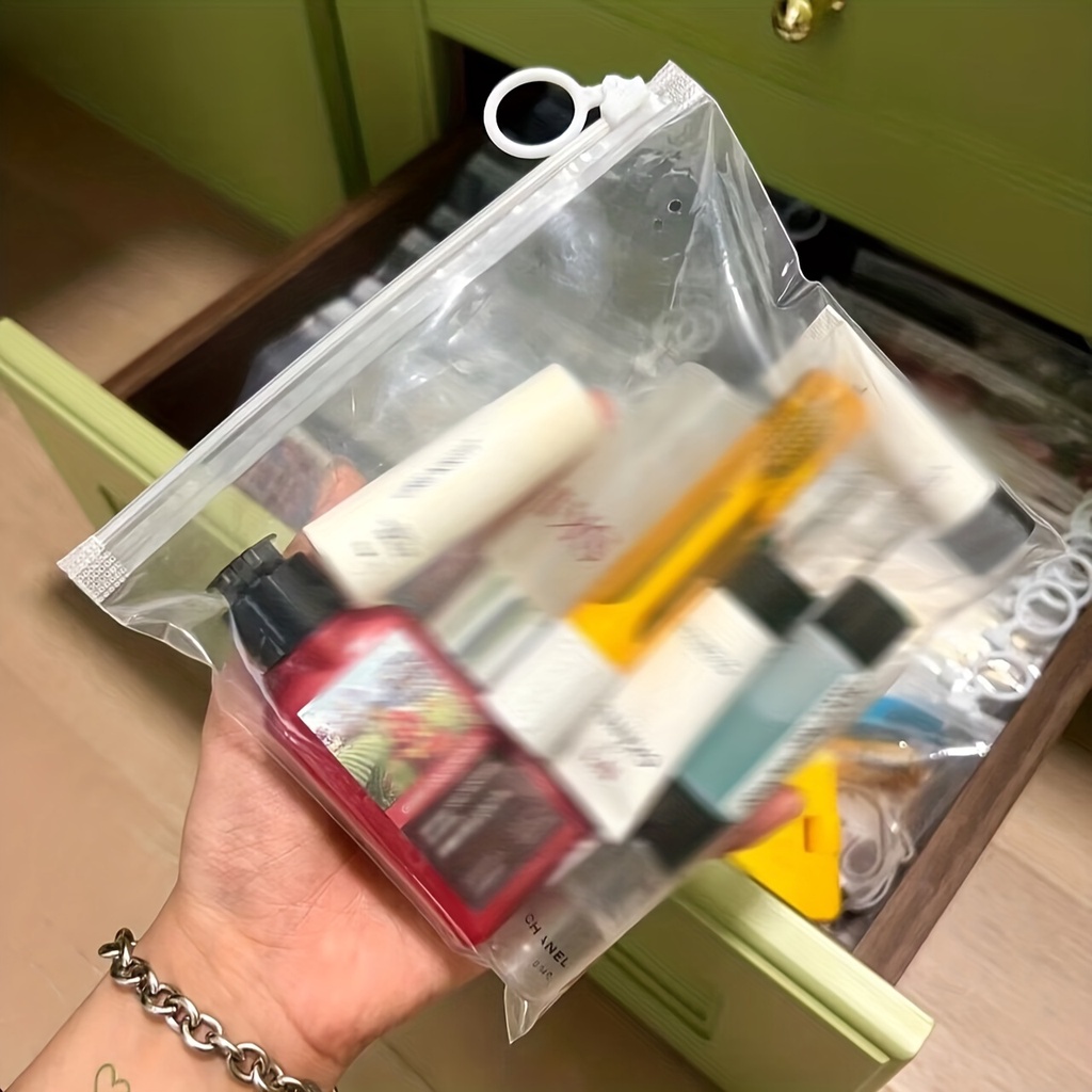 Mohamm Set 20 Túi Đựng Văn Phòng Phẩm hd Trong Suốt Có Dây Kéo Và 20 Túi Phân Loại