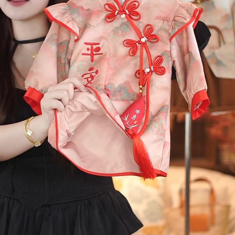 Đầm Sườn Xám Phong Cách Trung Hoa Cổ Điển Thời Trang Cho Bé Gái size 80-130