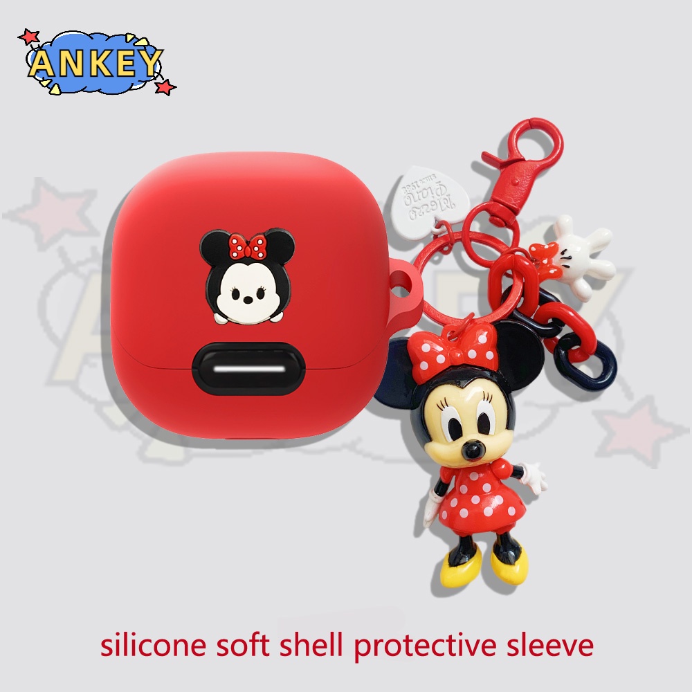 Case For Anker Soundcore Liberty 4 NC / VR P10 Earphone Silicone Case Bear Strawberry Earbuds Waterproof Shockproof Soft Protective Headphone Cover Headset Skin with Hook