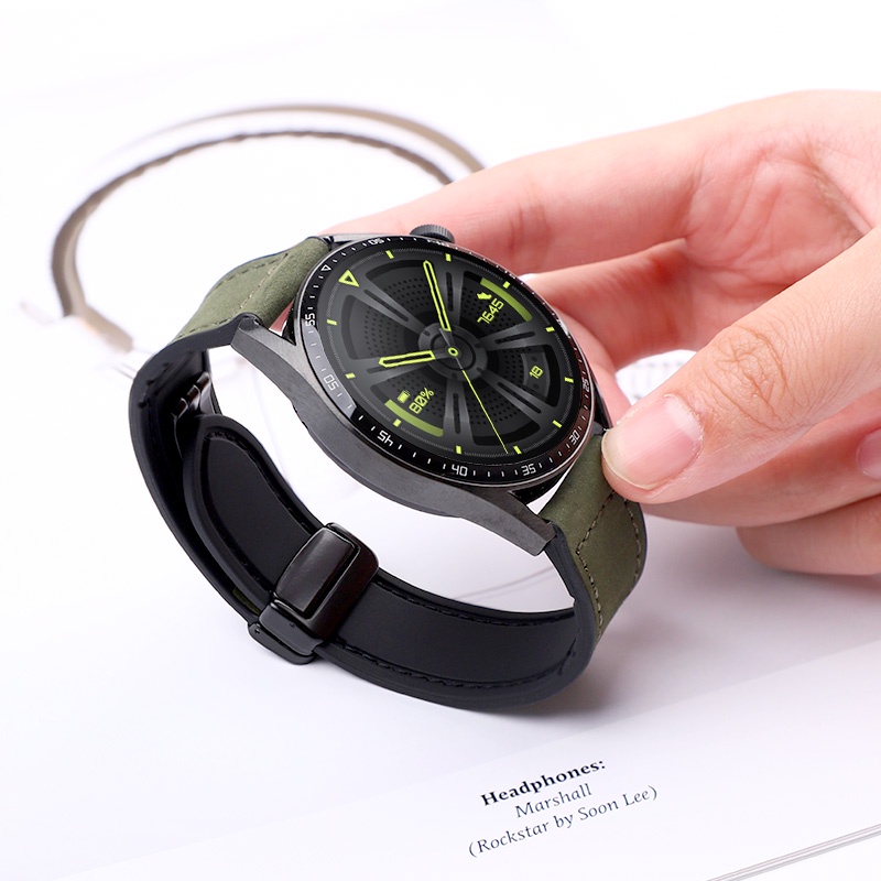 Da Dây Đeo Silicon Từ Tính Cho Đồng Hồ Thông Minh samsung watch 6 / 5 / 4 40 44mm 4 / 6 classic 42 43mm 46 47mm 5pro 45mm huawei watch gt 2