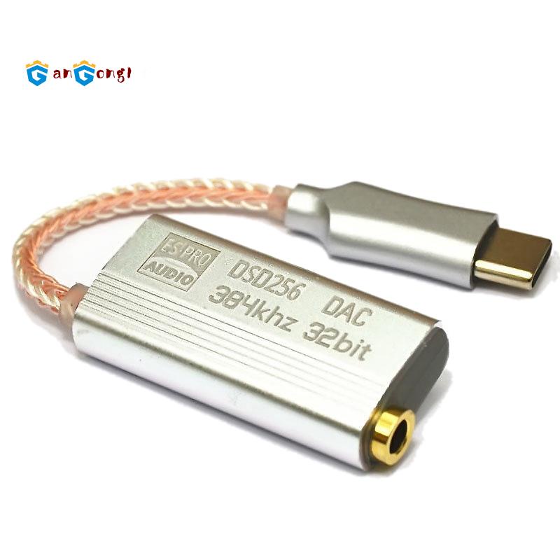 Dây Cáp Âm Thanh Khuếch Đại Âm Thanh es9318 Loại c Sang 3.5mm dsd256 dac hifi Chuyên Dụng Cho Thiết Bị ess