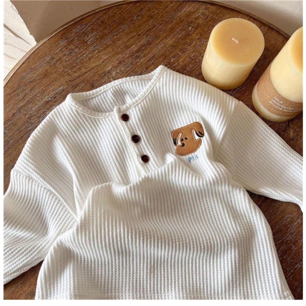 Áo sweater Tay Dài Cổ Tròn Thêu Họa Tiết Hoạt Hình Thời Trang Xuân Thu 2023 Cho Bé Trai Và Gái
