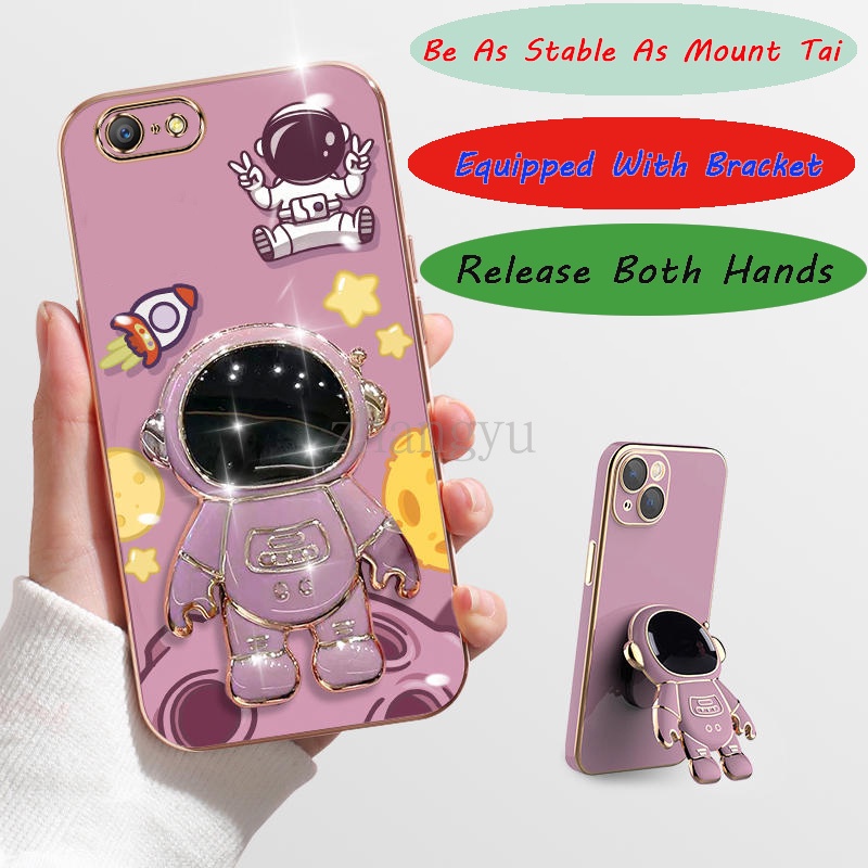 ốp lưng OPPO A71 A57 A39 A83 A59 A59S F1S Nhà ở Vỏ Bao Da Điện Thoại Chống Sốc Họa Tiết Phi Hành Gia