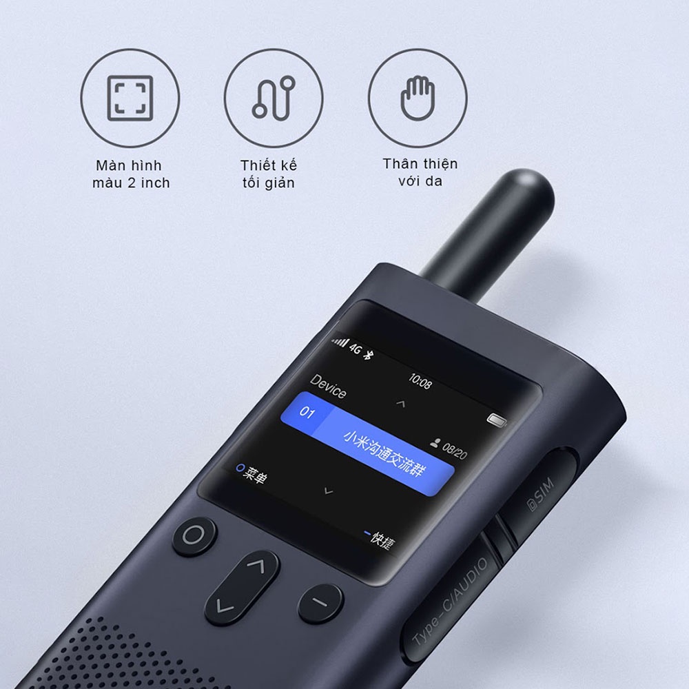 Bộ đàm Xiaomi 4G Walkie Talkie 3 model DJJQGB01FY khoảng cách liên lạc lên đến 5000km - Shop MI Ecosystem Authorized