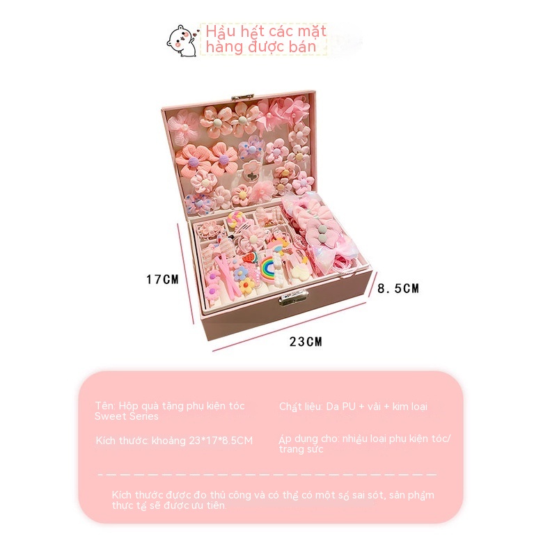 Hộp Quà Kẹp Tóc Công Chúa Delu 6 Kiểu Hoạt Hình Dễ Thương Cho Bé Gái