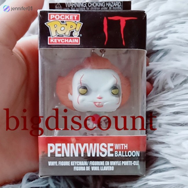 Jen funko pop Móc Khóa Bỏ Túi: Kinh Dị - pennywise Với Bong Bóng / Tóc Giả / Chân Nhện Phim Búp Bê