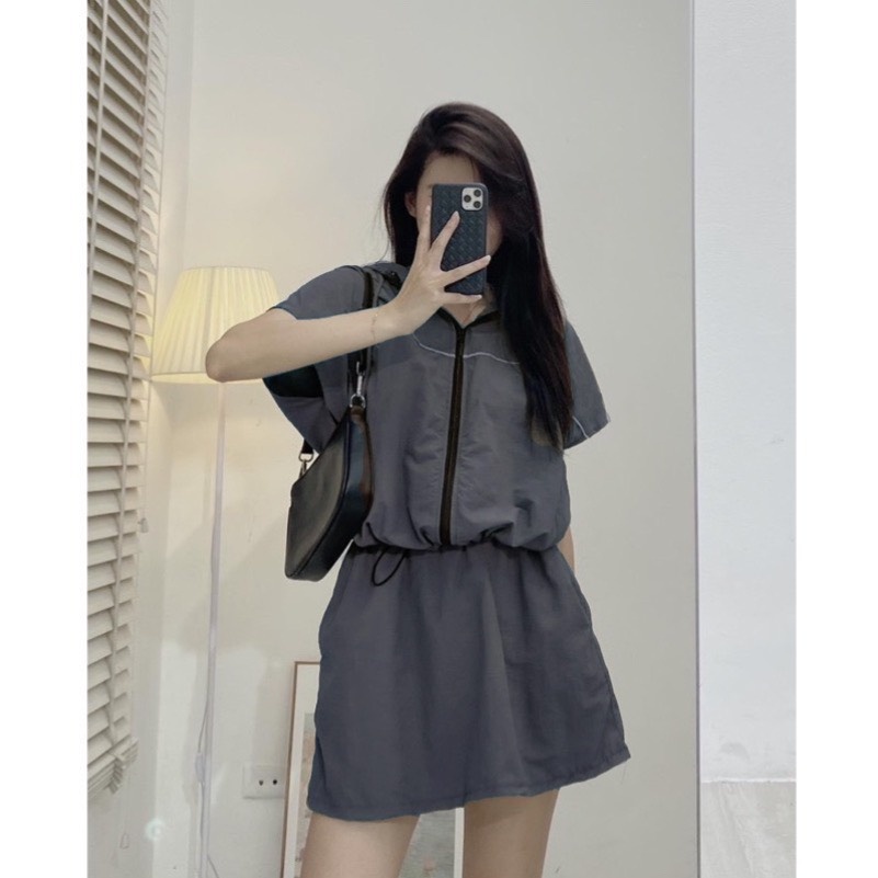 Set gió mũ chân váy 2 lop siu hot HN765CCC