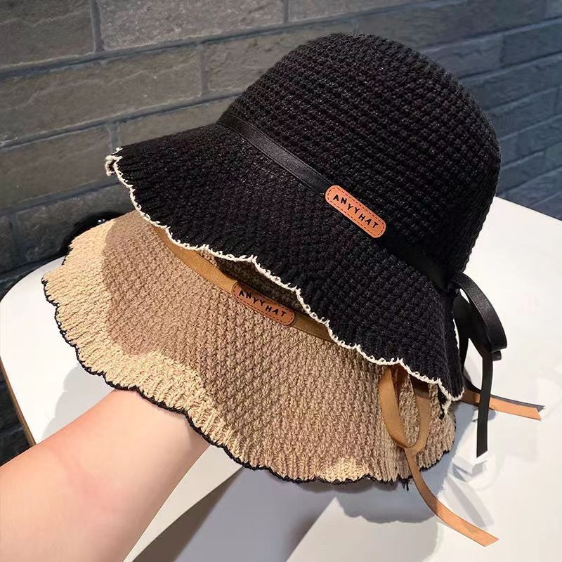 Nón Tai Bèo Đan Len Phong Cách vintage Nhật Bản Cho Nữ