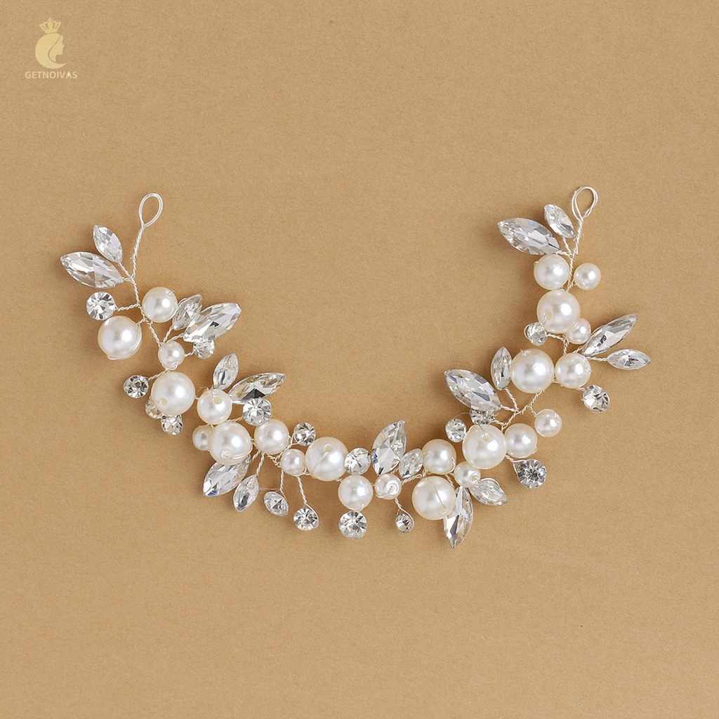 Cài Tóc Dây Xích Ngắn Đính Hạt Ngọc Trai Cho Cô Dâu Bán Trực Tiếp Từ Nhà Máy