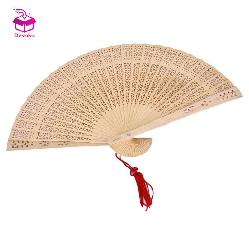 Quạt gỗ cầm tay DEVOKO phong cách Trung Hoa