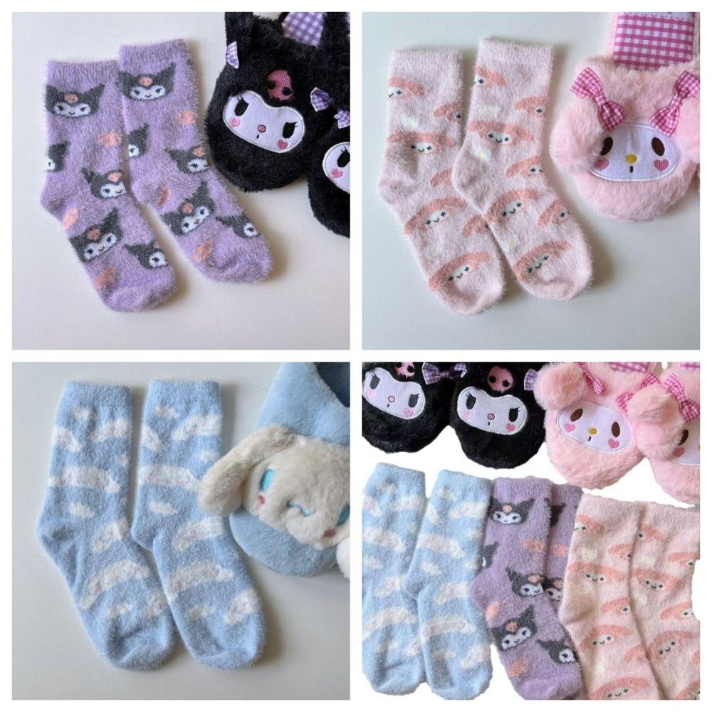 Leota Vớ Ngủ Giữ Ấm Thoáng Khí Thoải Mái Họa Tiết Hoạt Hình melody