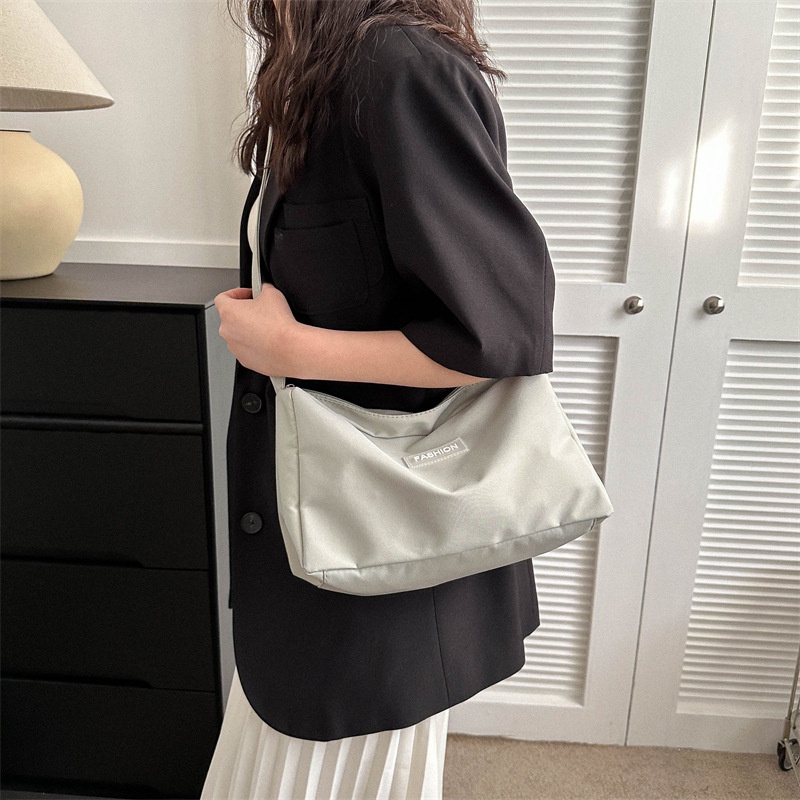 Túi Đeo Chéo canvas Màu Trơn Phong Cách Nhật Bản Mới 2023