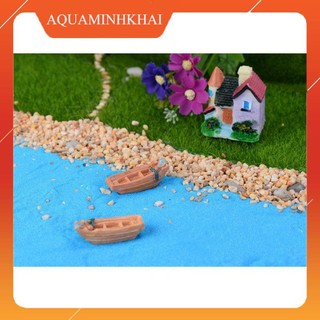 Phụ kiện Xuồng gỗ thuyền gỗ trang trí hồ cá, tiểu cảnh, cây xanh, bàn học