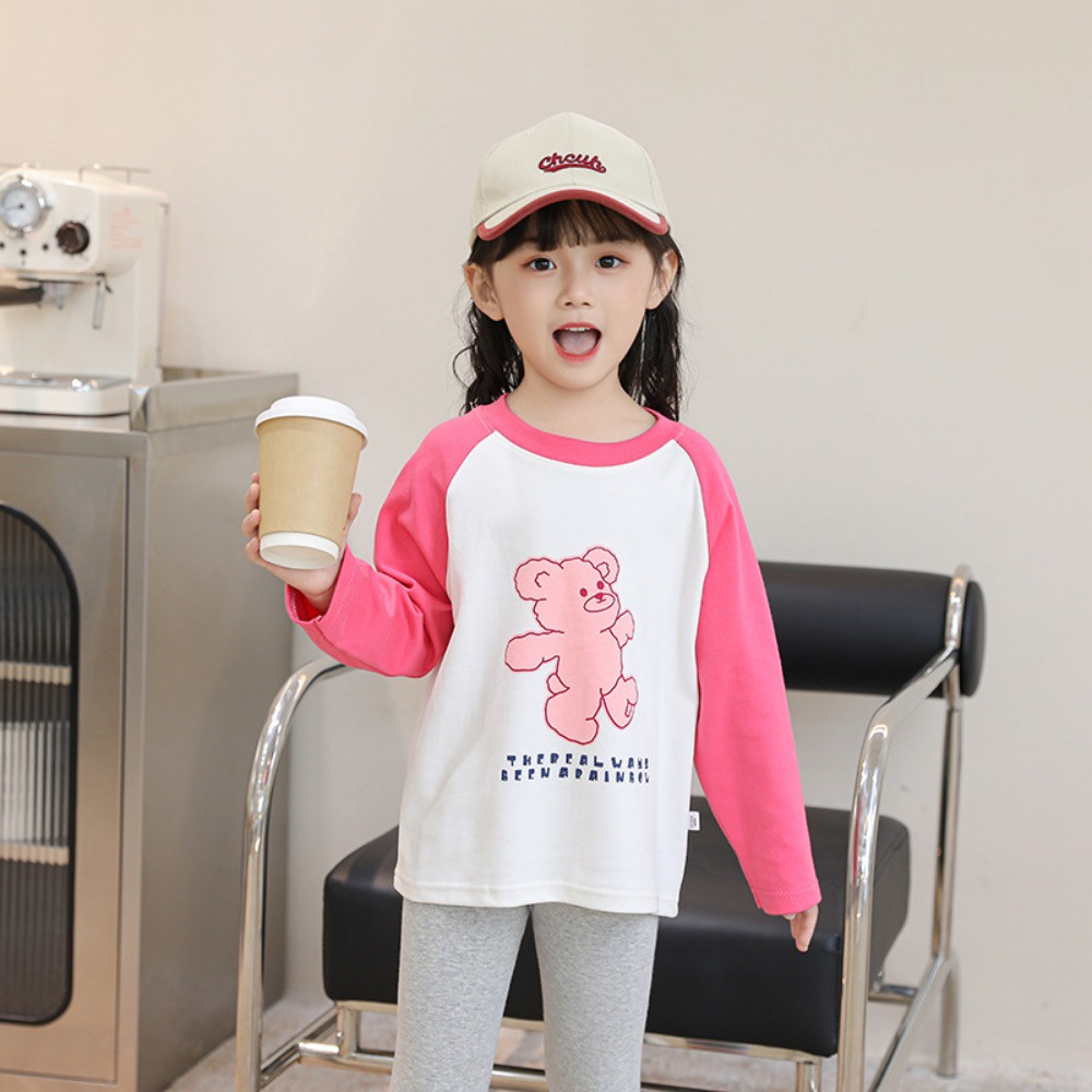 Set Áo Thun Tay Dài Và Quần Dài Cho Bé Gái