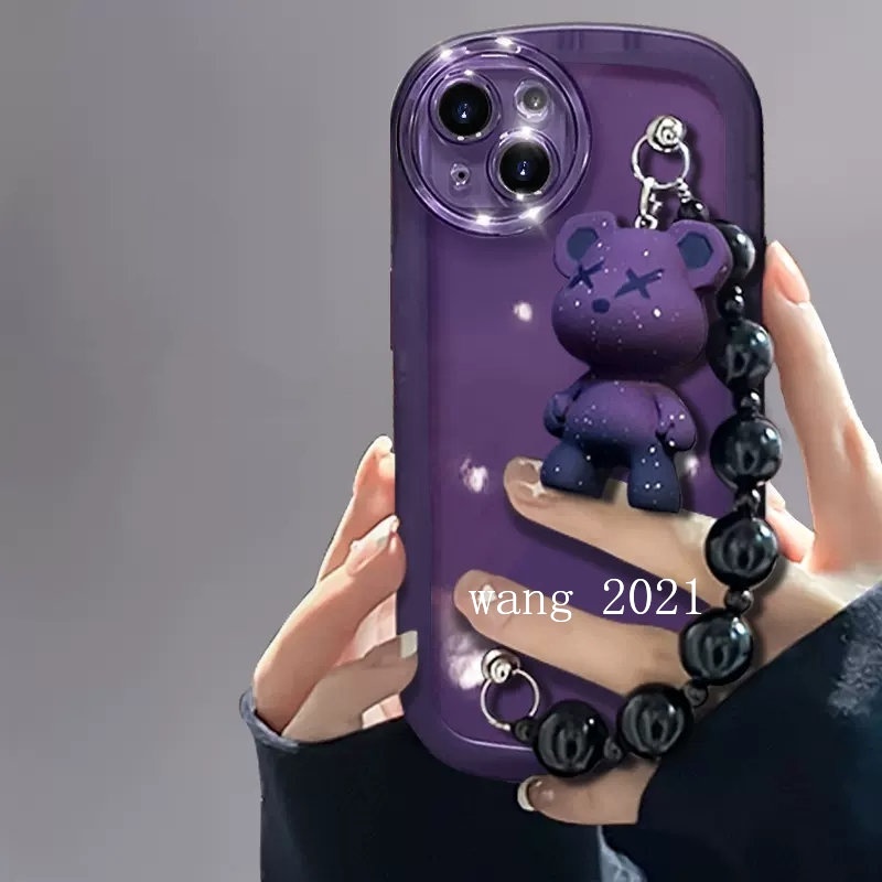 Ốp Điện Thoại Mềm Trong Suốt Màu Trơn Có Vòng Tay & Búp Bê Cho xiaomi 13t / 13t pro 5g / 13t pro 5g