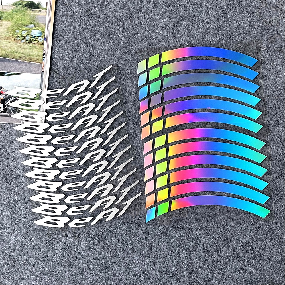 Miếng Dán Phản Quang Trang Trí Vành Bánh Xe Mô Tô honda beat fi v2 14 "