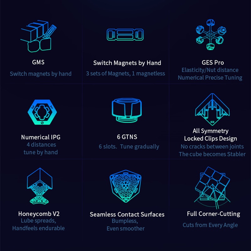 Khối Rubik gan 356 x v2 gans 3x3 3x3x3 gan 356x Đồ Chơi Rèn Luyện Trí Não