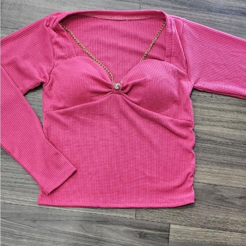 Áo tay dài xích  có mút vải tăm gân