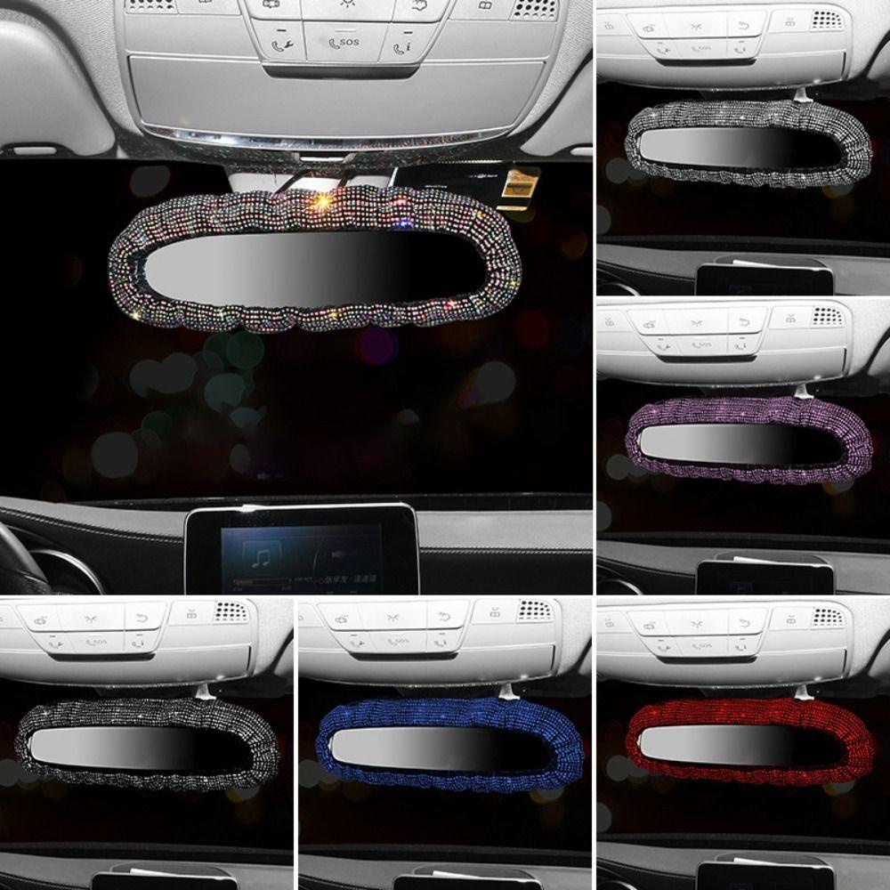 Suyo Vỏ Bọc Trang Trí Gương Chiếu Hậu Xe Hơi Đính Đá Lấp Lánh Bằng Vải flannel Co Giãn Bền Dành Cho Bạn Nữ