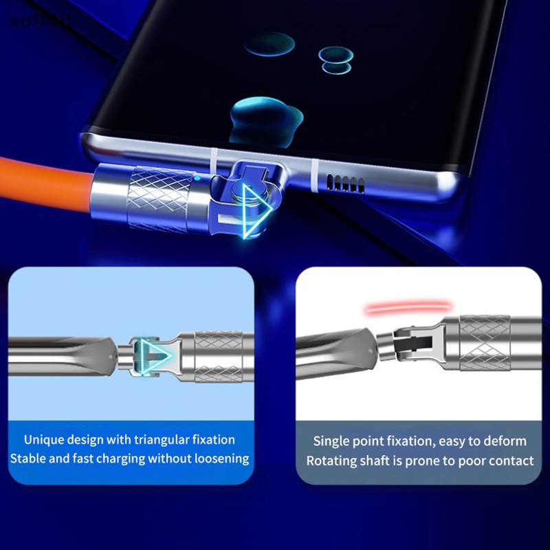 Cáp Sạc Nhanh type c Xt 6a Xoay 180 Độ Cho xiaomi samsung