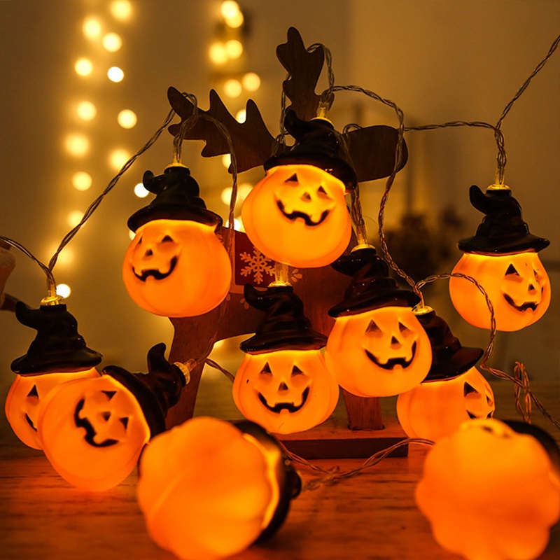 3m Dây Đèn 20 Bóng Led Hình Bí Ngô Trang Trí Halloween