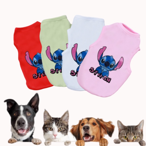 Áo tank top Thoáng Khí Hình stitch Cho Thú Cưng
