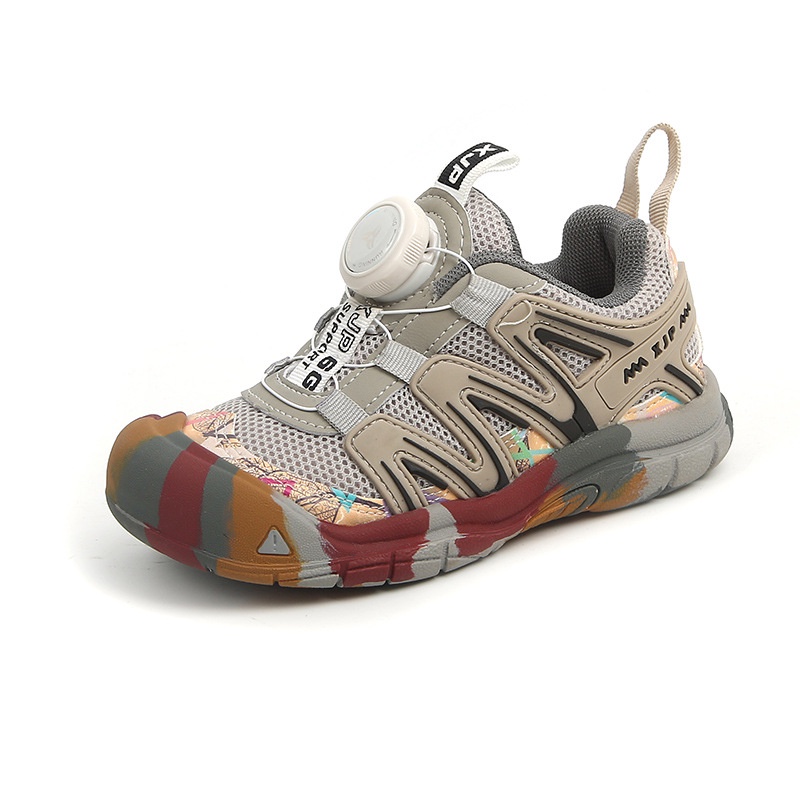 Amila Giày Thể Thao Chạy Bộ / Đi Bộ Đường Dài Đế Mềm Có Khóa Xoay Cho Bé Trai Và Bé Gái