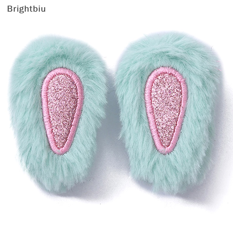 Set 2 Băng Đô Tai Thỏ Bông cotton Lấp Lánh Trang Trí Cho Búp Bê / Quần Áo diy