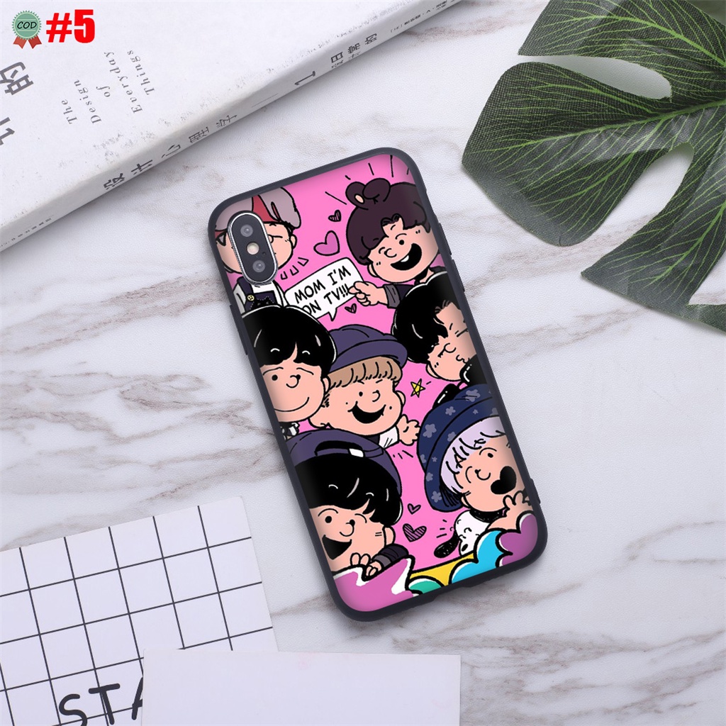 Ốp Điện Thoại Dẻo Họa Tiết Hoạt Hình bt21 bts Dễ Thương Cho iphone x xs xr 14 pro max plus 12 13 mini y4