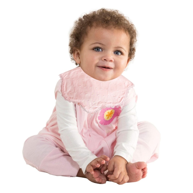 Yếm Em Bé haha Thanh Lịch Với Chi Tiết Thêu Mềm Mại Thấm Hút Tốt