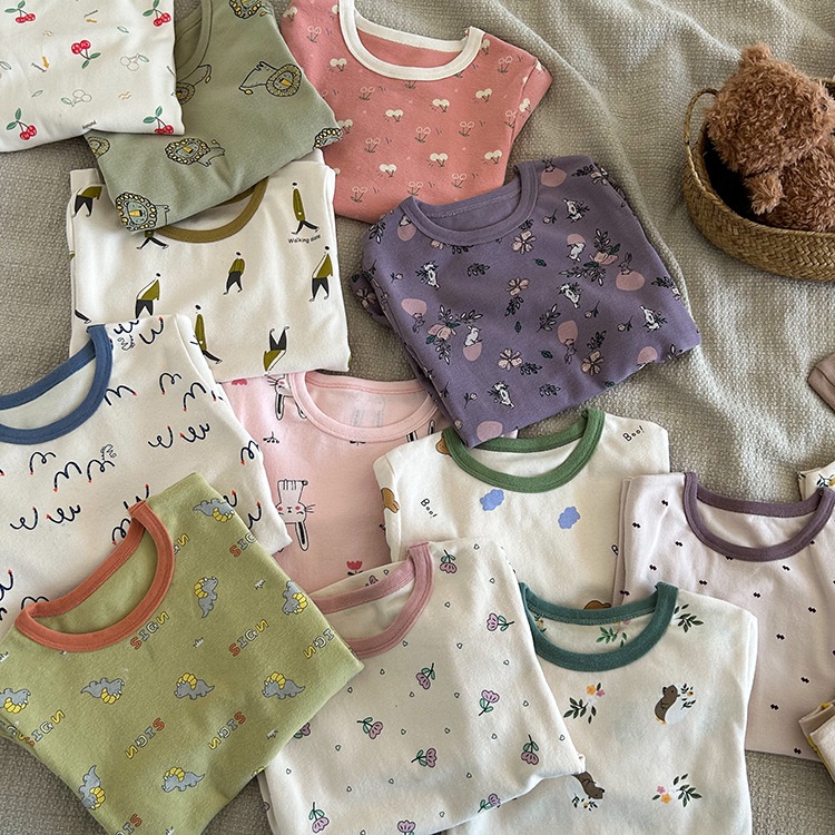 Bộ Quần Áo Ngủ Dài Tay Thu Đông Ambbkids Kích Thước  Mới Nhất Cho Bé Trai Bé Gái