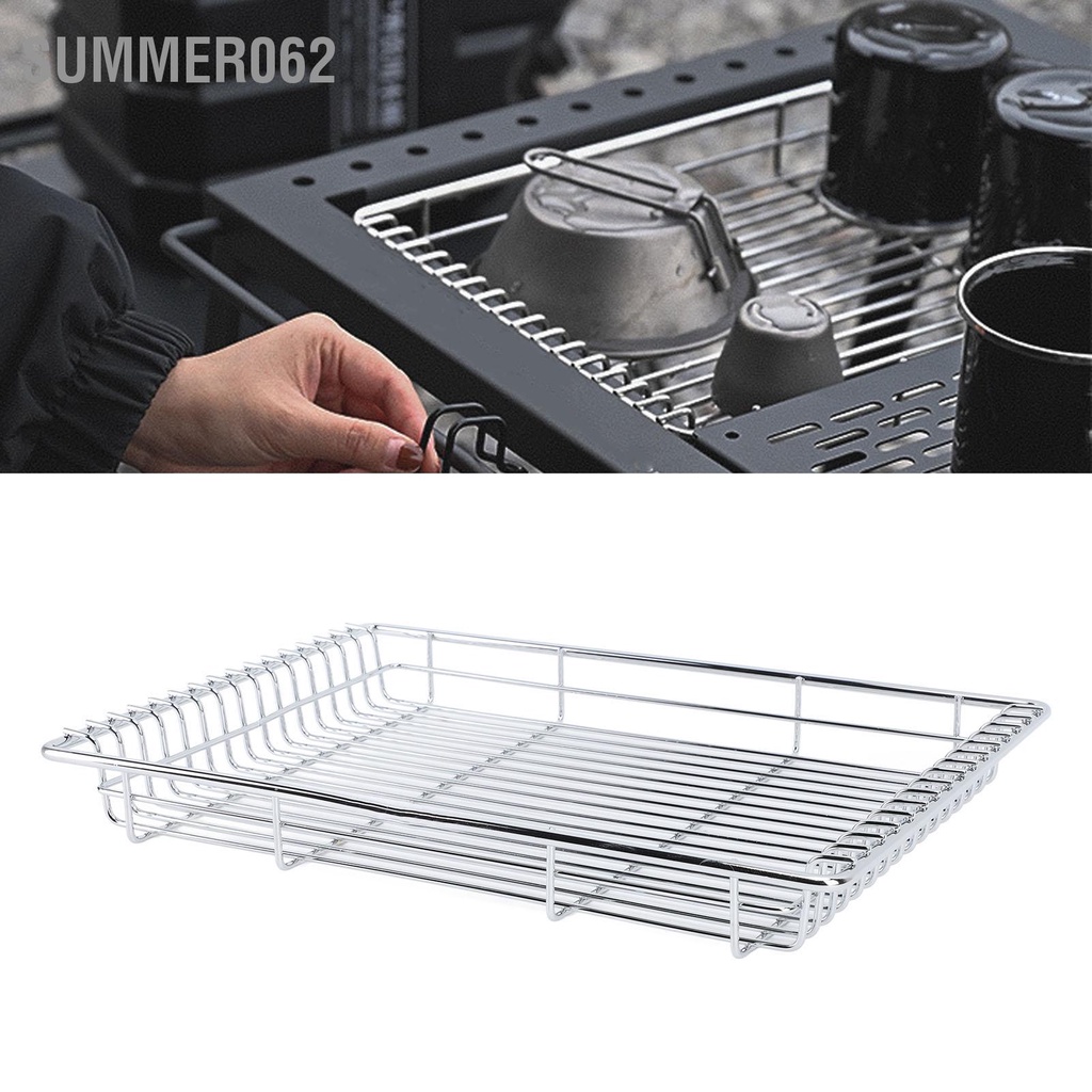 Thoát Nước Khay Lưới Cho IGT Bàn Inox Bát Đĩa Phơi Bồn Rửa Rổ Gia Đình Cắm Trại Ngoài Trời
