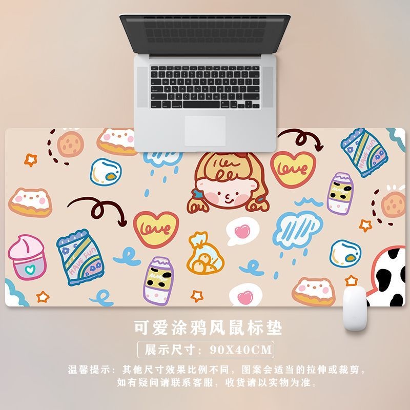 Hoạt Hình Tấm Lót Chuột Và Bàn Phím Máy Tính Dày Dặn Họa Tiết graffiti Dễ Thương