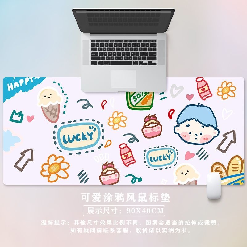 Hoạt Hình Tấm Lót Chuột Và Bàn Phím Máy Tính Dày Dặn Họa Tiết graffiti Dễ Thương