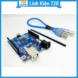Kit Arduino Uno R3 chíp CH340G dán