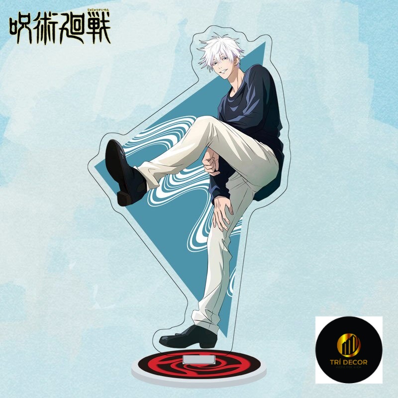Mô Hình Standee Anime Jujutsu Kaisen Nhân Vật Gojo Satoru Itadori Yuji Chất liệu Acrylic trang trí bàn học bàn làm việc