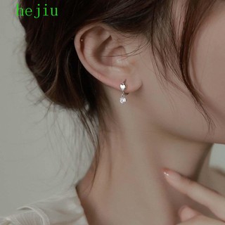 Hejiu Khuyên Tai Nữ Trang Dáng Tròn Đính Ngọc Xinh Xắn