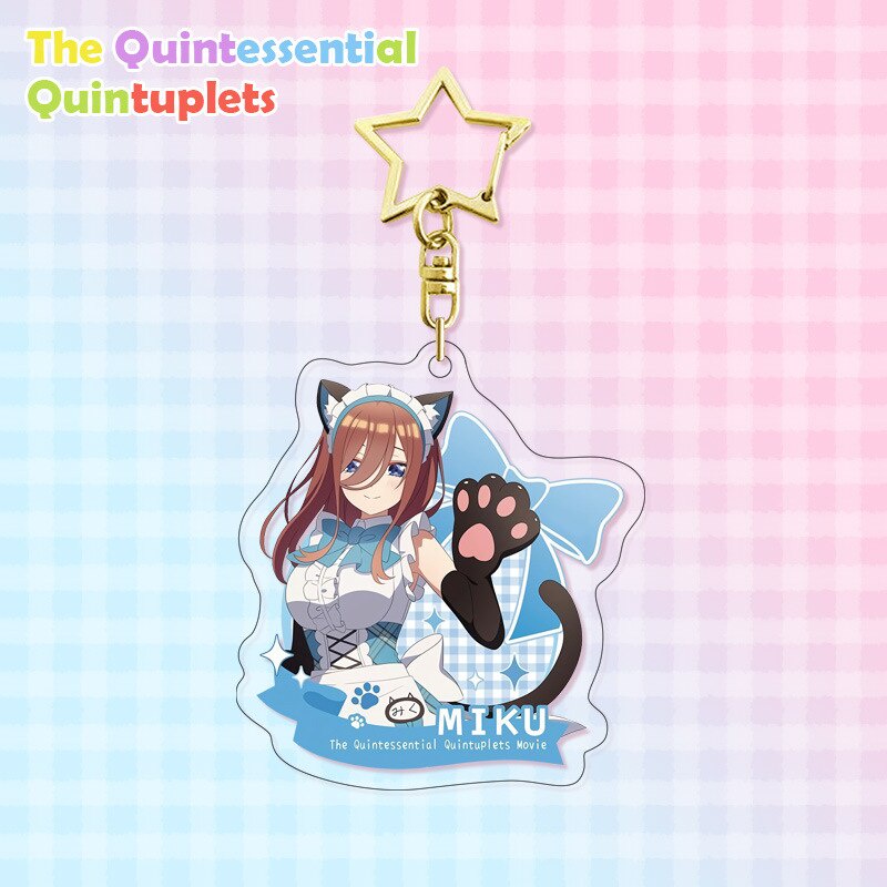 Móc khoá The Quintessential Quintuplets Keychain Nakano Ichika Nino Miku Yotsuba Itsuki Phụ Kiện Trang Trí Balo Túi xách